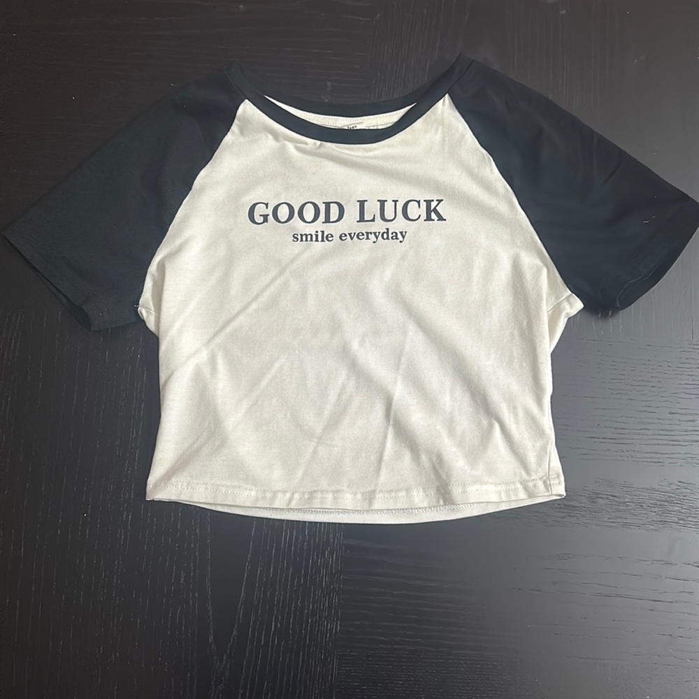 A juniors top in size small.